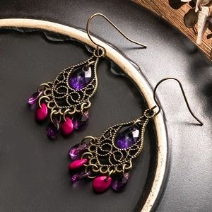 Any 2/$20! Bronze Colorful Bead Drop Boho Earrings